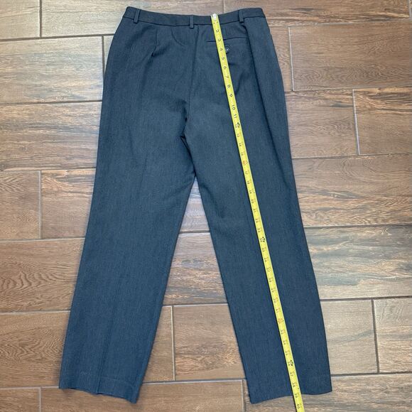 Talbots Womens Gray Dress Pants Flat Front Mid Rise Straight Leg Stretch 10P - Picture 8 of 9